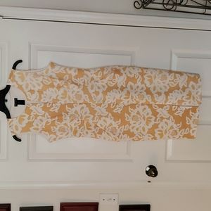 Kate and Lily Golden Yellow & White  Sleeveless dress. Size 8